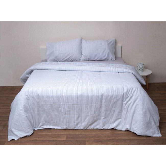 Παπλωματοθήκη Υπέρδιπλη 220x240 2550 Φανέλλα Γκρι